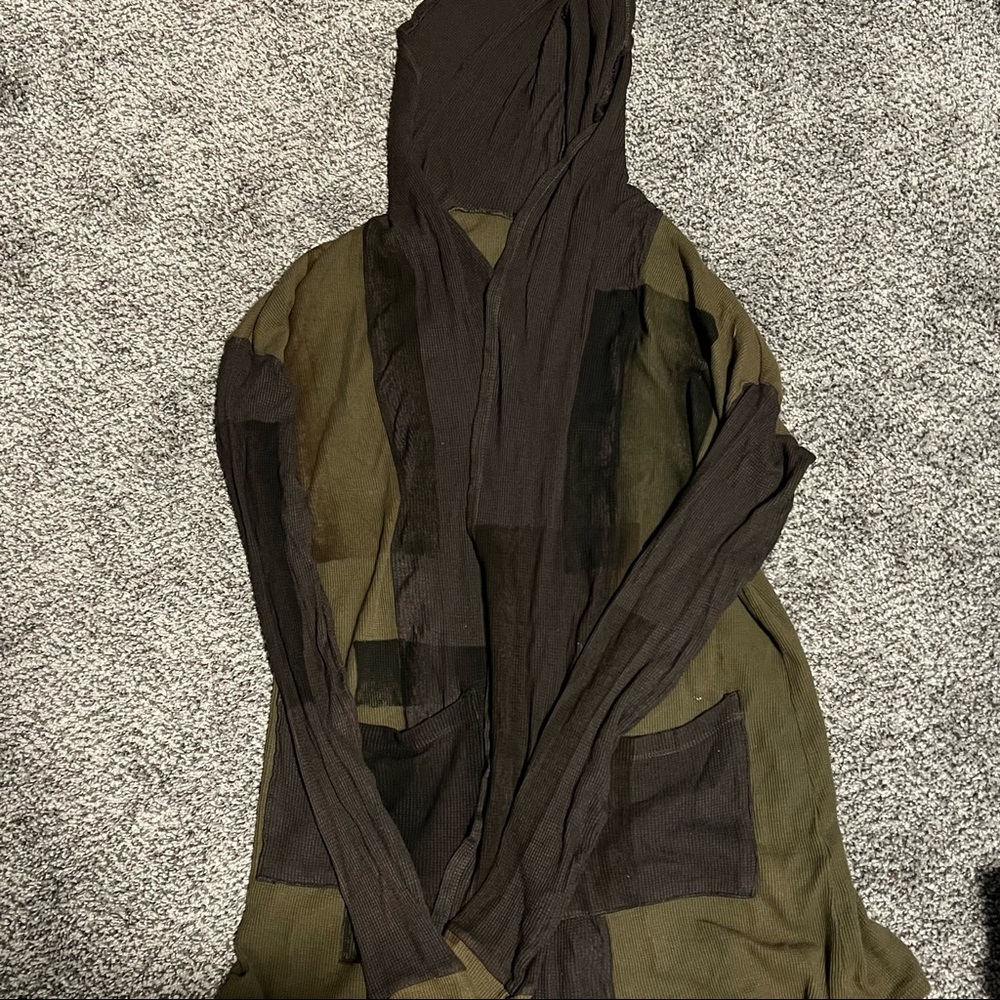 T Party green cardigan S